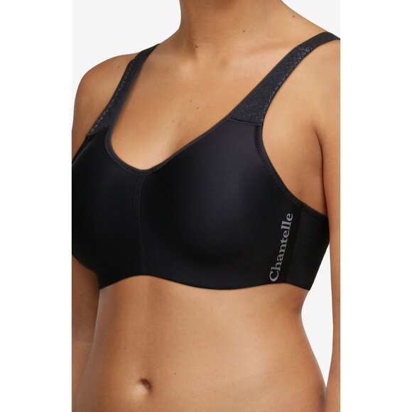 🆕CHANTELLE Everyday High Support Underwire Sports Bra 38DDDD Black #15M1 - Picture 4 of 11